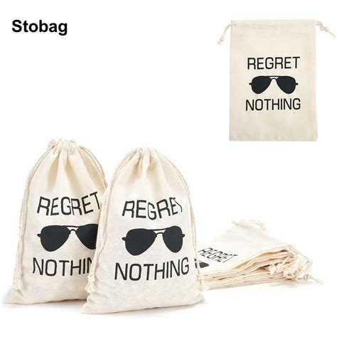 Stobag Pcs Wholesale Hangover Kit Bags Cotton Drawstring Bundle