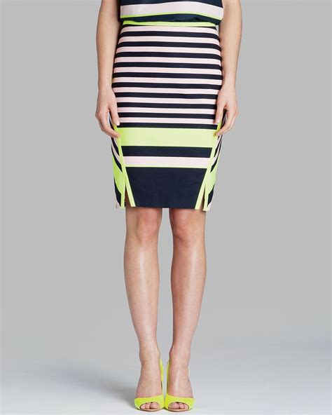 Ted Baker Skirt Tijana Stripe In Multicolor Navy Lyst