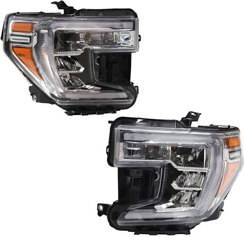 Miumaeov Headlight Assembly For 2019 2020 2021GMC Sierra 1500 Halogen