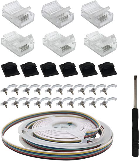 6 polige LED Lichtleisten Verbinder Set enthältLED Streifen zu