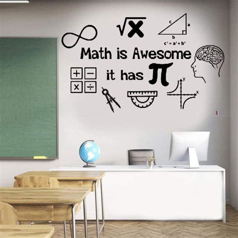 Mathe Wandtattoo Mathe Ist Fantastisch Es Hat Pi Klassenzimmer Wand