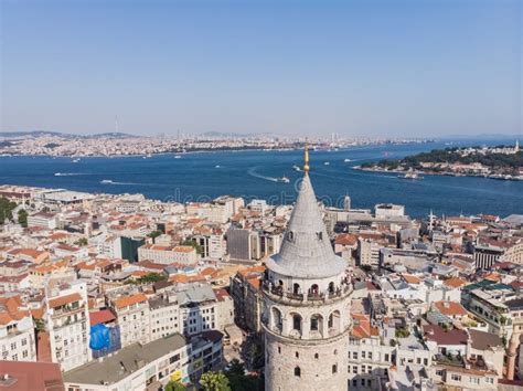 Top View Of The Galata Tower In The Old City Of Istanbul Stock Image