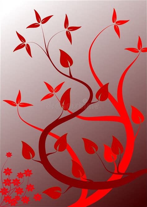 Red Floral Background stock vector. Illustration of background - 4738033