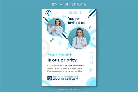 Medical Doctor Invitation Template Graphic By Ju Design Creative Fabrica