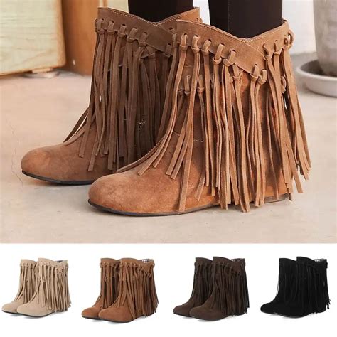 Venta Botas Mujer Con Flecos En Stock