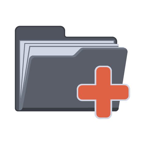 Plus Folder Icon Flat Folder Iconpack Pelfusion