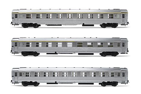 Jouef HJ4146 3er Set Personenwagen DEV Inox La Mouette Silber Ep III