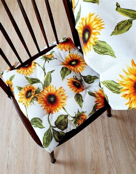 Sunflower Chair Pads Floral Chair Pads Chair Pads With - Etsy