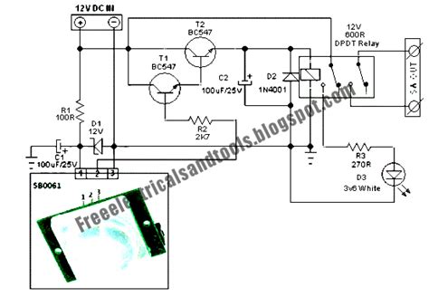 Free Schematic Diagram Security Light And Switch Circuit Using Pir Sensor