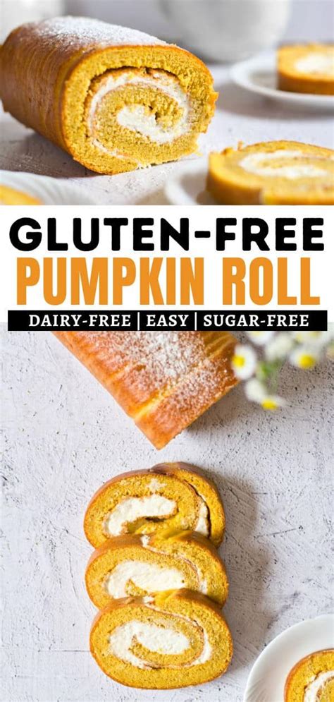 Gluten Free Sugar Free Pumpkin Roll With Vegan Option