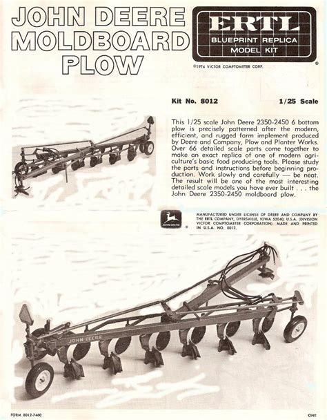 John Deere Moldboard Plow Models