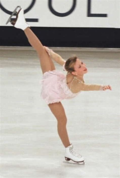 Tara Lipinski performing her free skate during Trophée Lalique in Paris