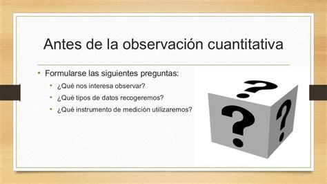 Observacion Cuantitativa