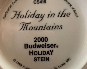 Barware Home Living Steins Vintage Budweiser Holiday In The Mountains