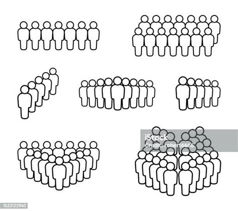 People Icon Set Crowd Symbol向量圖形及更多人圖片 人 人力資源 人群 Istock