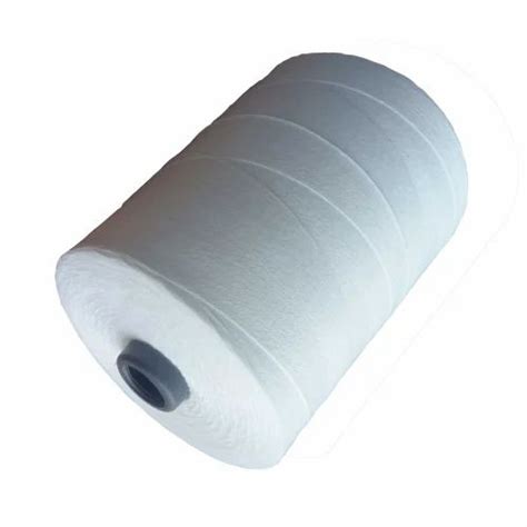 Plain Spun White Polyester Bag Closing Thread For Stitching Sewing