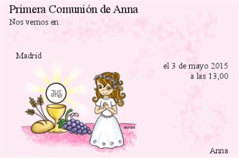 Abril 2015 Invitacion Primera Comunion Invitaciones Comunion Hot Sex