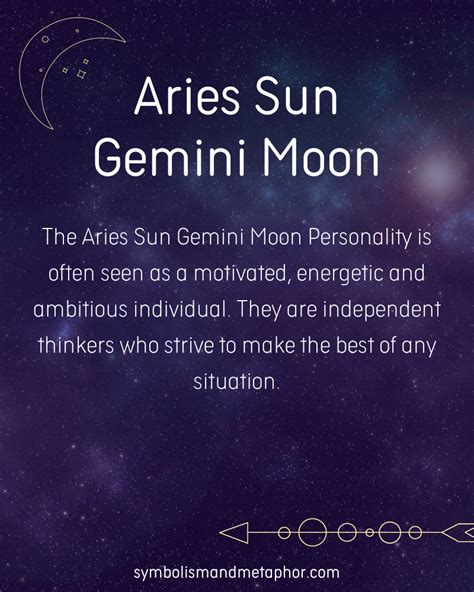 12 Aries Sun Gemini Moon Personality Traits