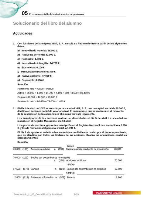 Solucionario T Contabilidad Y Fiscalidad Mcgrawhill Solucionario Del