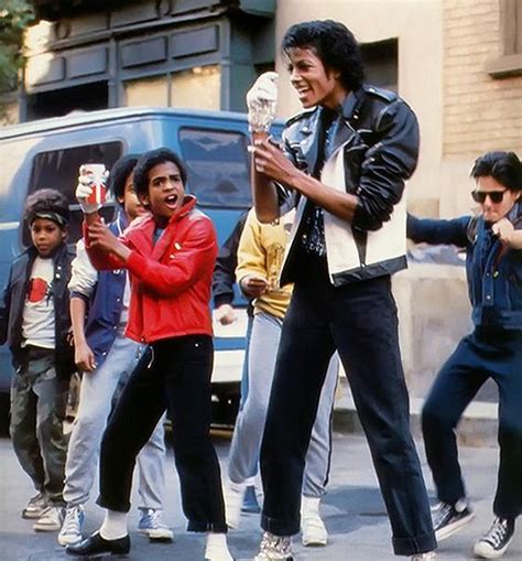 Alfonso Ribeiro And Michael Jackson During The Filming Of The Iconic