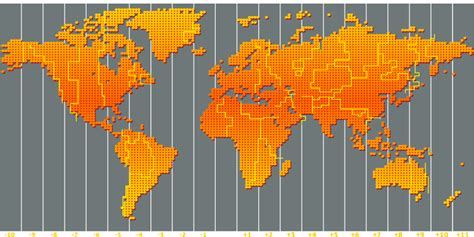 Mapa Dos Fusos Hor Rios Mundiais Mapa Mundial Detalhado Nomes De