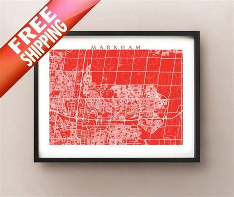 Markham Ontario Map Print - Etsy | Ontario map, Map print, Canada map