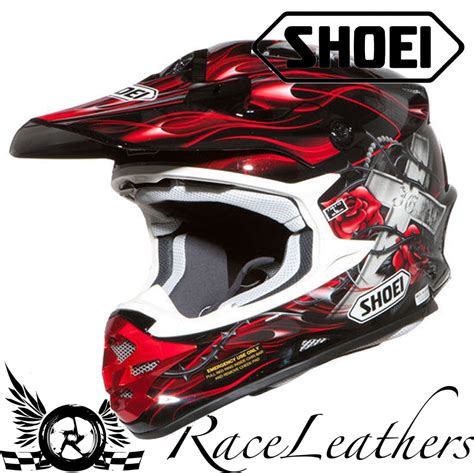 Shoei Vfx W Tc1 Josh Grant Red Black Motocross Dirt Bike Motorbike