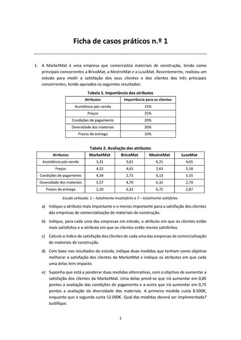 Casos Práticos Ficha 1 1 Ficha de casos práticos n º 1 1 A