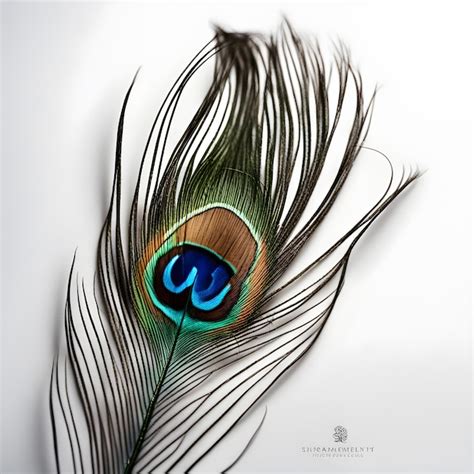 Peacock Feather Premium Ai Generated Image