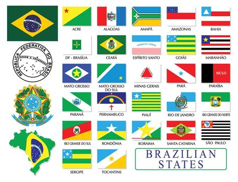 Bandeiras Dos Estados Brasileiros Vetores, Ícones e Planos de Fundo ...