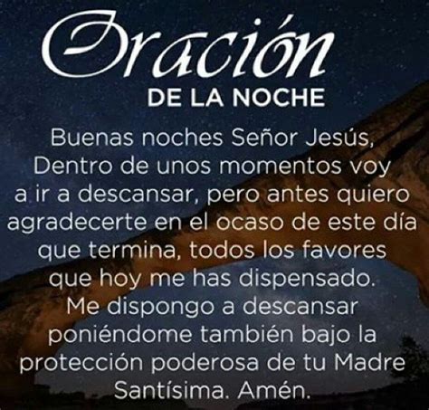 Oración de la noche Oración de la noche Oración de buenas noches