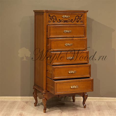 Румынский высокий комод М207 Маттео - купить в Maple Wood
