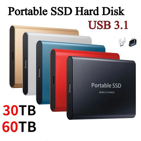 Portable Ssd Type C Usb 31 8tb 16tb 30tb 60tb Ssd Hard Drive 2tb External Ssd M2 For Laptop