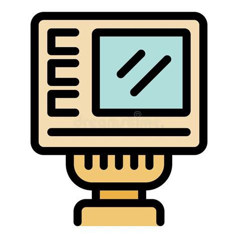 External Flash Unit Mounted On Camera Hot Shoe For Photography Lighting Stock Illustration