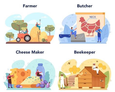 Uma Fazenda Produz Dois Tipos De Alimentos A E B - Conjunto de profissão de fazenda. produção de alimentos agrícolas ...