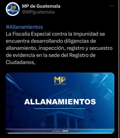 Prensa Comunitaria Km169 On Twitter Urgente MP Informa Que La FECI