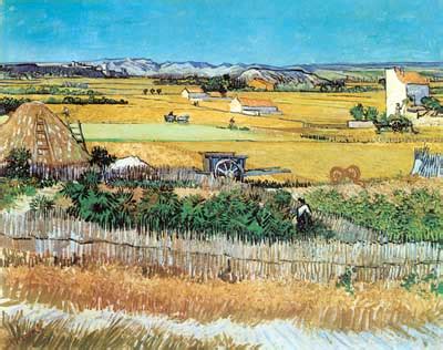 Harvest Landscape Thick Impasto Paint Vincent Van Gogh Image Viewer