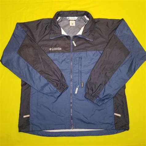 Mens Colombia Zip Up Jacket With A Packable Pocket Navyblue Size