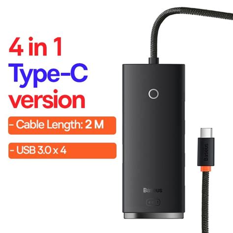 Baseus Usb Type C ฮับ4 Usb 30พอร์ต Usb A กับ Type C Hub Type C เพื่อ