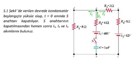 Solved S Ekil De Verilen Devrede Kondansat R Chegg