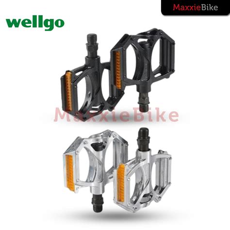 Jual WELLGO M195 Pedal Sepeda Aluminium Alloy Dual DU Bearing Pedal MTB