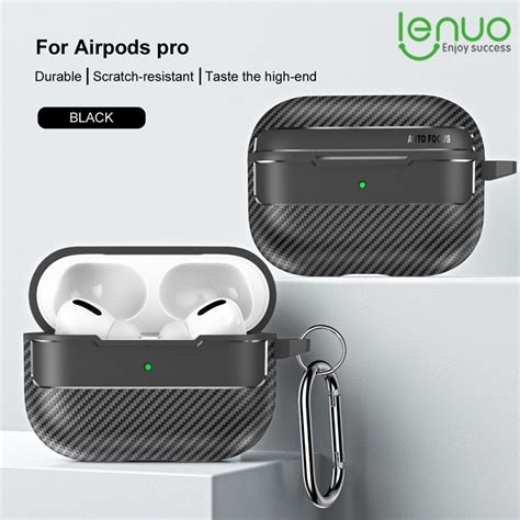 Lenuo Vỏ Bảo Vệ Hộp Sạc Tai Nghe Bluetooth Airpods Pro 2 3 1 Pro2 Có Móc Khóa Chống Thất Lạc