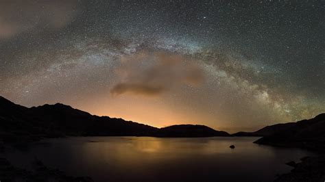 Hintergrundbilder Langzeitbelichtung Himmel Panorama See Berge