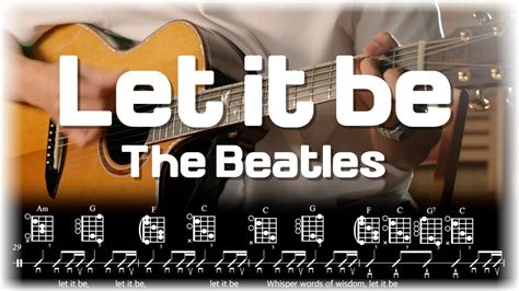 살다가 어떤 문제에 직면하게 되면 Let it be the beatles 비틀즈 기타 연주 악보 코드 Guitar