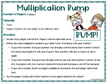 Multiplication Bump Freebie TEKS 3 4F By Heather S Math Hub TpT