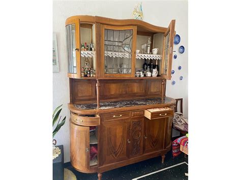 Credenza Vintage In Legno Con Piano Marmo Anni Deesup