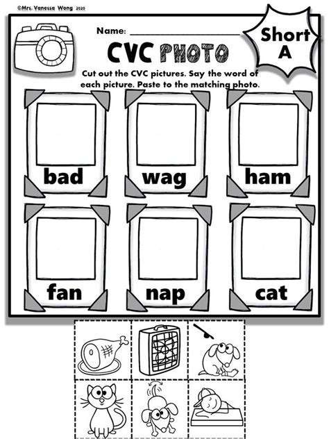 Phonics Worksheets Cvc Photos Etsy