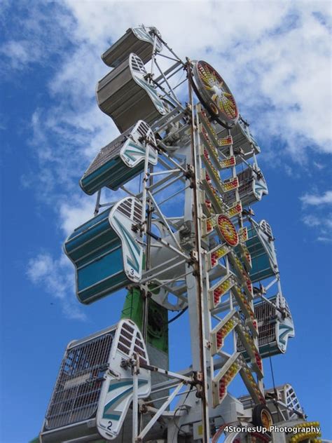 Zipper Carnival Ride Digital Download Photography Blue Sky