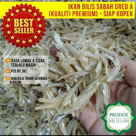 Promosi Ikan Bilis Sabah Gred Aaa Siap Kopek Direct Kilang Shopee