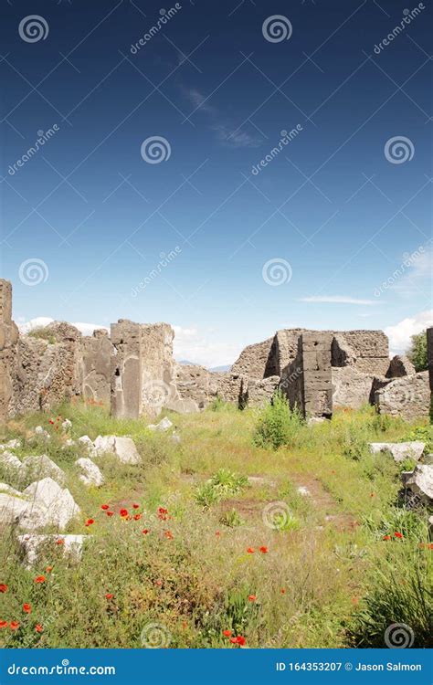 Unearthed City Of Pompeii Stock Image Image Of Europe 164353207